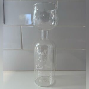 Wine glass that holds entire bottle